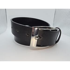 Gold Coast Men's Black Leather Belt 43" long Holes 36-40"